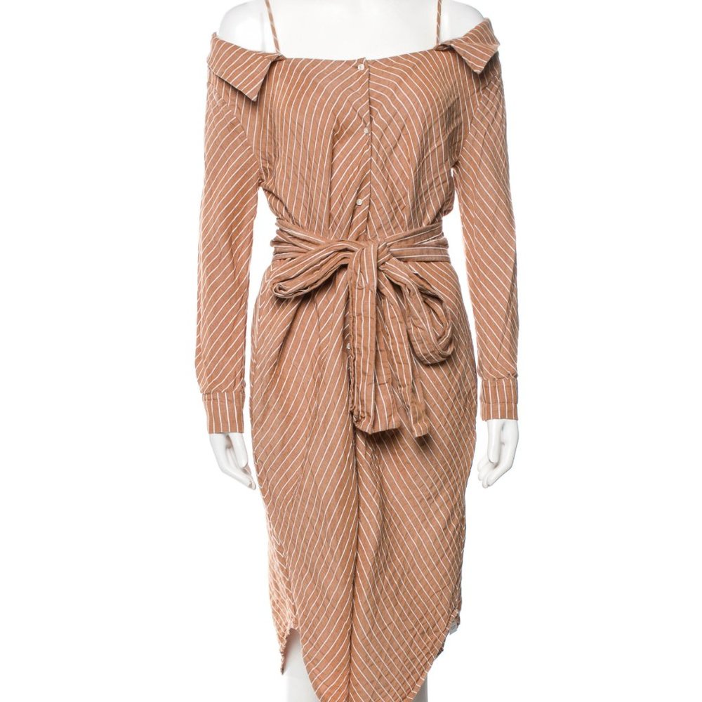 MAJE RULYLLA OFF THE SHOULDER DRESS